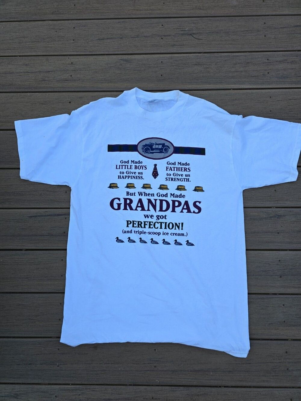 Vintage Grandpa T Shirt Funny Religious Graphic Size XL Made In USA